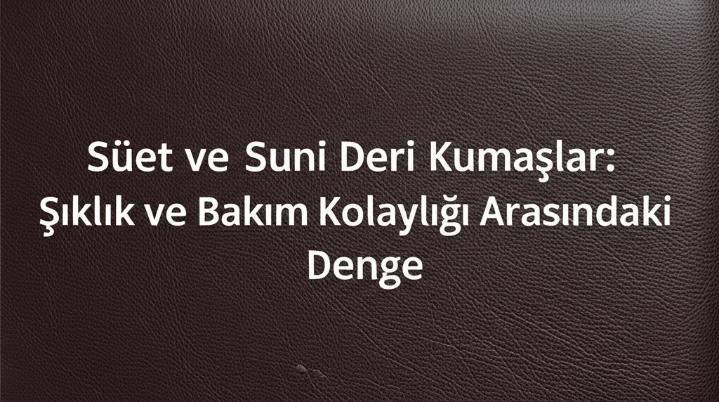 Süet ve Suni Deri Kumaşlar: Şıklık ve Bakım Kolaylığı Arasındaki Denge